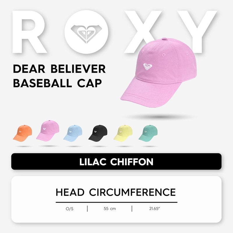 Roxy Girls' Embroidered Baseball Cap | Dad Hat | Adjustable | Sun Protection | Beach | Vacation | Cotton - - Image 5